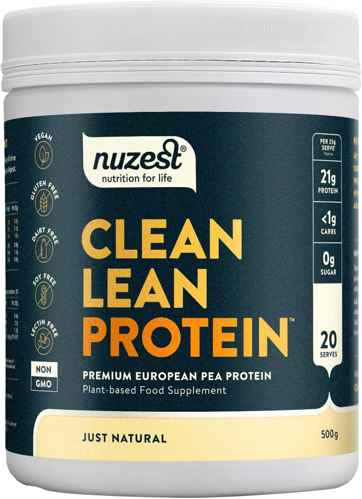 Vegan Protein Powders by  - Clean Lean Protein - Smooth Vanilla - Plant Based Pea Protein Shake - Low Calorie & Low Carb - Gluten Free - Dairy Free - 500G (20 Servings)