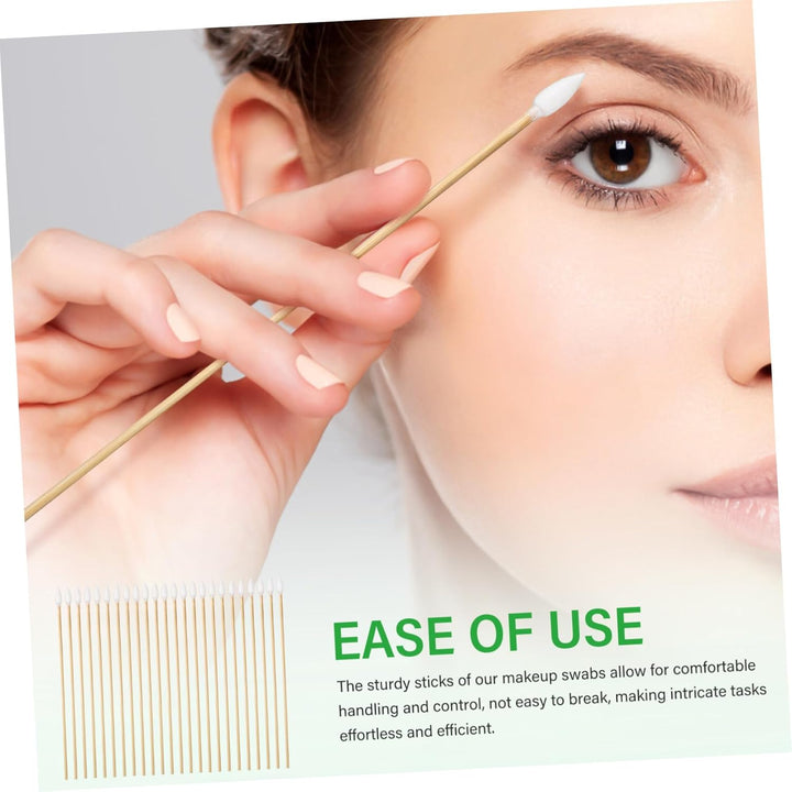 500Pcs Long Precision Cotton Swabs Ear Cleaning Swabs Makeup Applicator Sticks Cotton Tipped Applicator Keyboard Cleaning Tools