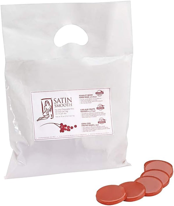 Scarlet Berry Hard Wax with Acai Discs for Women 50 Pc Discs