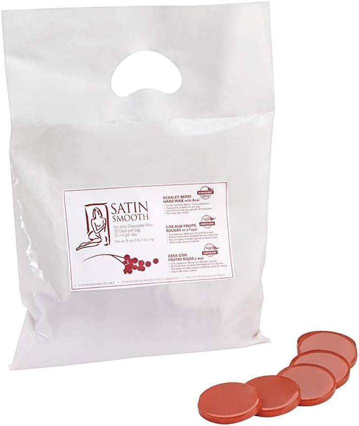 Scarlet Berry Hard Wax with Acai Discs for Women 50 Pc Discs