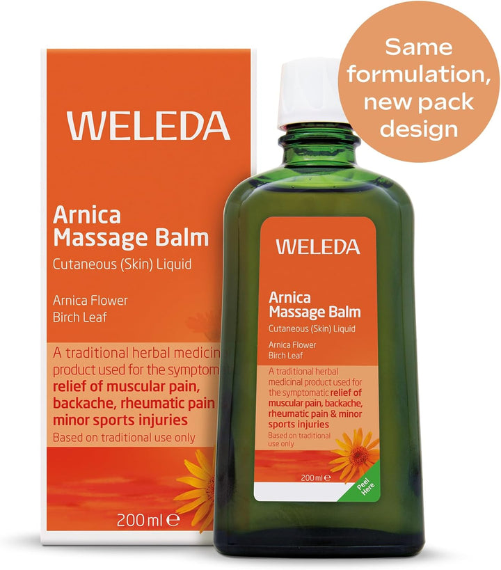 Arnica Massage Balm, Bruising & Swelling, Rheumatic & Muscular Pain, Traditional Herbal Remedy, Natural & Organic, Vegan, 200 Ml