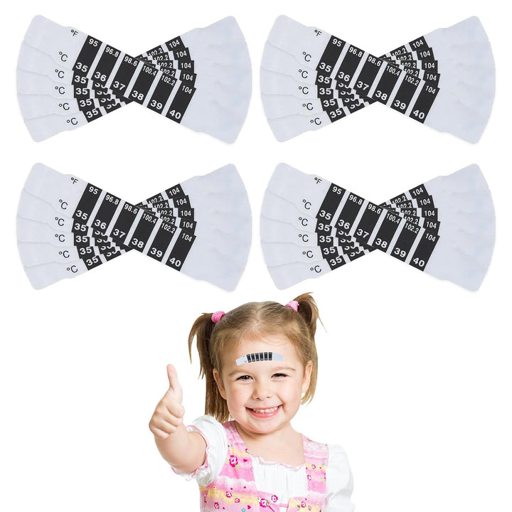20 PCS Forehead Thermometer Strip Reusable Forehead Thermometers,Stick on Thermometer Strip Monitoring Fever Check,Suitable for People of All Ages Including Babies and Elderly