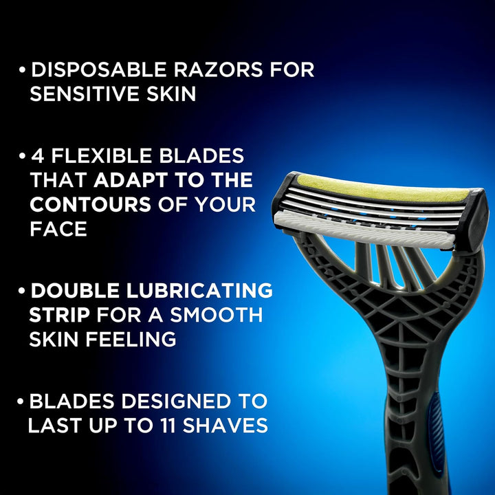 Xtreme 3 Ultimate Men'S Disposable Razors, Ultimate Addition to Wash Bags for Men'S Grooming, Great Shavers for Routine Shaving, 4 Pack