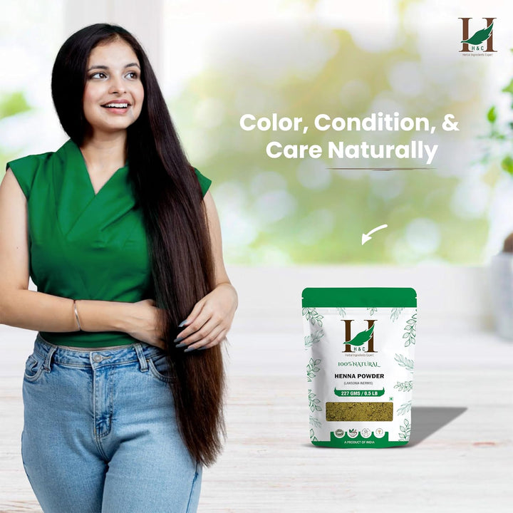 H&C 100% Pure Natural Henna Powder (Lawsonia Inermis) 227 GMS (1/2 Lb) for Hair…