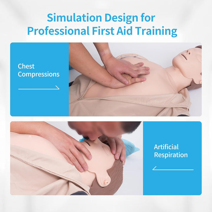CPR Training Manikin - Life Size Full Body Adult CPR Training Mannequin, CPR Training Dummy for First Aid Education and Medical Teaching