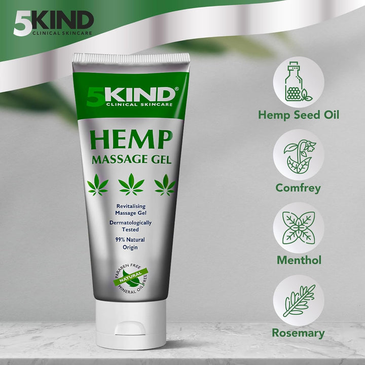 Hemp Active Gel 100Ml - High Strength Formula - Natural Hemp Massage Gel for Back, Muscles, Feet, Knees, Neck & Shoulders - Muscle Rub Rich in Natural Extracts