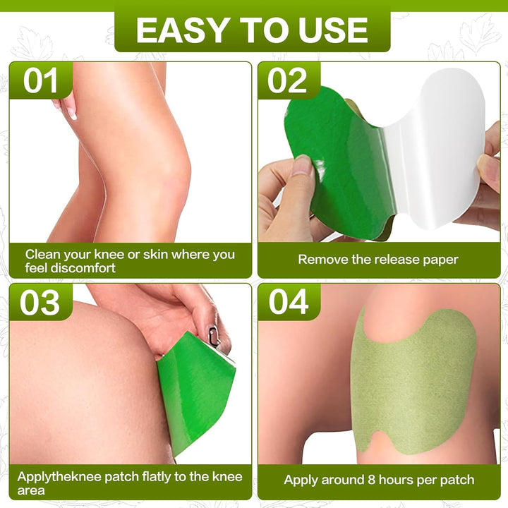 Keen Pain Relief Patch, 45Pcs Knee Heat Patch, Wormwood Knee Pain Relief Patches, Fast Relieves Muscle Soreness in Knee, Neck,Shoulder (45)