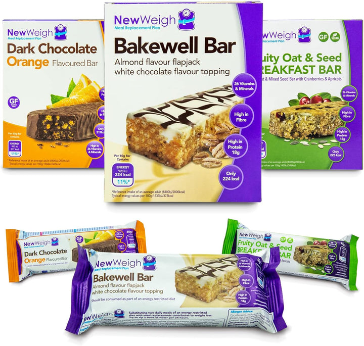 Fruity Oat & Seed Meal Replacement Protein Bars - High in Fibre Energy Breakfast Bar - Gluten-Free Nutritional Diet for Vegans, Vegetarians, Coeliacs (7 X 65G)