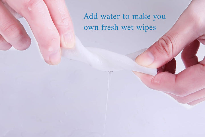 Pure Cotton Dry Wipes, 100 Wipes, Biodegradable, Chemical-Free and Plastic-Free Wipes, Perfect for Newborn Sensitive Skin