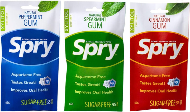 Fresh Natural Xylitol Chewing Gum Dental Defense System - Aspartame-Free, Sugar-Free, Non-Gmo, Gluten-Free (Spearmint, 100 Count - Pack of 1)