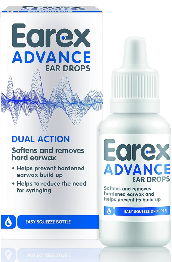 Advance - Removes Hard Ear Wax- Prevent Ear Wax Build up - Easy Squeeze Bottle - 12Ml