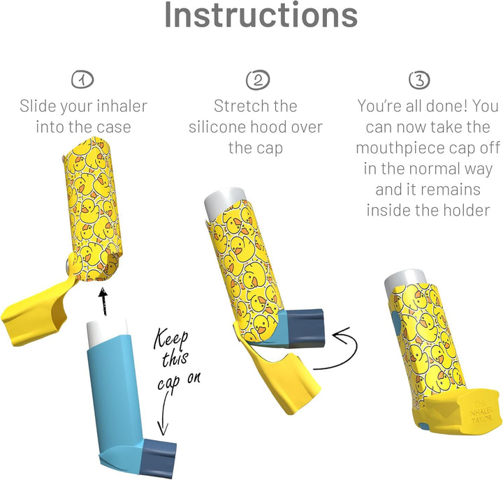 Cover for Ventolin and Shorter Style Inhalers in over 30 Designs – Vegan Leather Case for Kids and Adults - Urban Art Designs (Stitched with Love, Shorter Style)