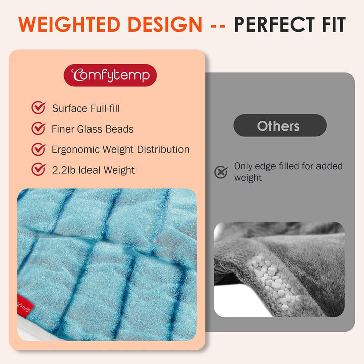 Fully Weighted Neck and Shoulder Heat Pad, 2.2Lb Electric Neck Heating Pad with 9 Heating Levels, Auto-Off Timers, Heated Neck Wrap for Pain Relief, Muscle Tension, Neck and Shoulder Warmer