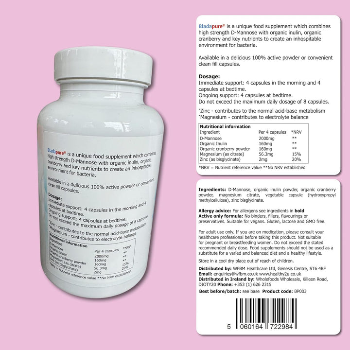 D Mannose High Strength 120 Capsules Value Pack