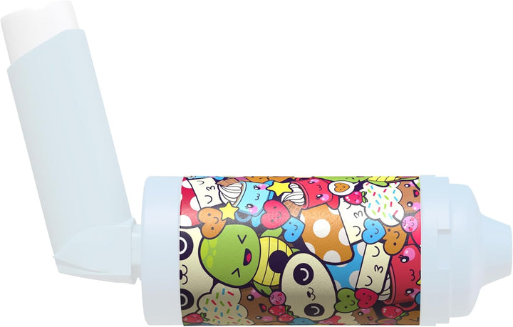 Spacer Cover in over 30 Designs – Vegan Leather Spacer Case for Kids and Adults – Handmade in England (Aint Easy Being Wheezy, Aerochamber plus Flow-Vu)