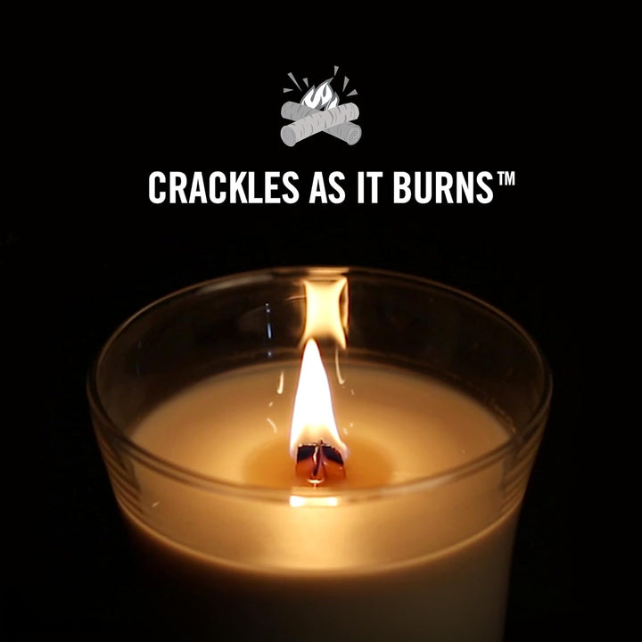 Scented Candle with Crackling Wick | Vanilla & Sea Salt Mini Hourglass Candle | up to 20 Hours Burn Time | Perfect Gifts for Women