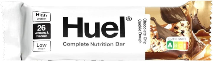 Huuel Complete Nutrition Bar Variety Pack 55G– 4 Flavours (Chocolate Chip Cookie Dough,Chocolate Caramel, Dark Chocolate Raspberry, Fudge Brownie)| (4 Bars, 4 Flavours Variety Pack)