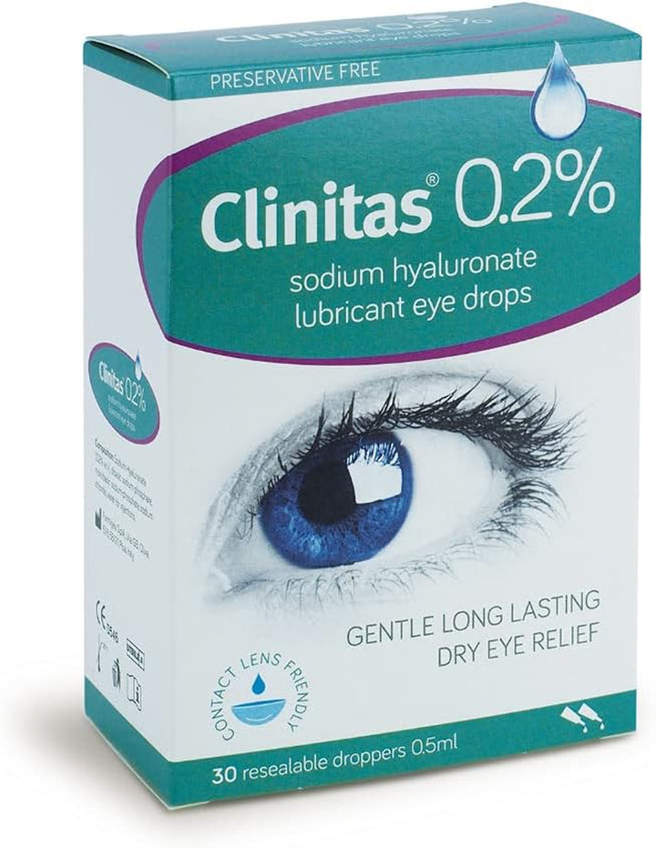 0.2% Soothe Eye Drops for Dry Eye. Suitable for Contact Lens Wearers and Preservative Free for the Relief of Dry and Gritty Eyes 30 X 0.5 Ml Vials and Fully Resealable
