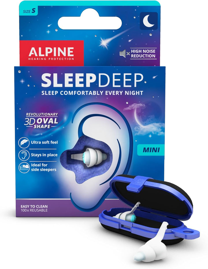 Sleepdeep – Ear Plugs for Sleep - New 3D Oval Shape and Super Soft Reusable Noise Cancelling Ear Plugs - 27Db Noise Reduction - Ideal for Side Sleepers and Block Out Snoring (M/L)