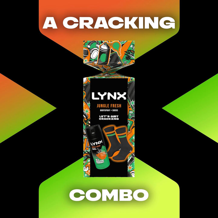 Jungle Fresh Deodorant Gift Set Body Spray + Socks Perfect Gifts for Him 1 Piece