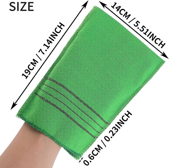 5Pcs Asian Exfoliating Washcloth Italy Towel Korean Exfoliating Mitt Dual-Sided Exfoliating Glove for Removing Dead Skin Callus Scrubbing Shower Spa Scrub Mitt Bath Accessories