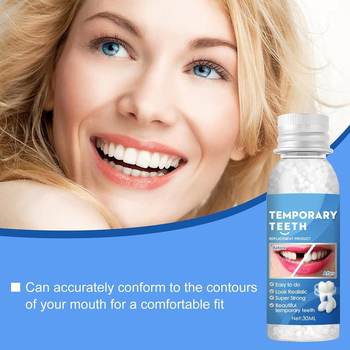 Tooth Filling Repair Kit, Temporary Tooth Filling & Moldable False Teeth Repair Kit – Dental Repair Beads to Replace Missing or Broken Teeth, Halloween False Teeth