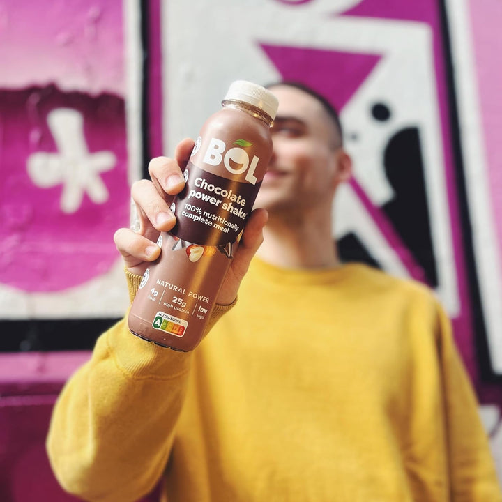 Chocolate Power Shake — Ready-To-Drink Nutritionally Complete Meal (302Kcal) | 26G High Protein Shake Bottle | Low Sugar, Plant-Based, Low Calorie Meal Replacement Shakes (410Ml X 6 Bottles)