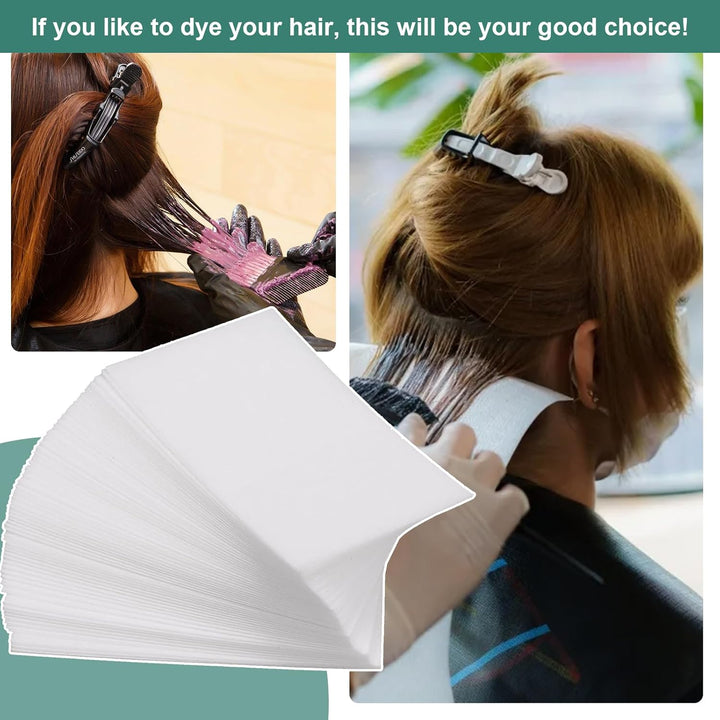 90PCS Disposable Salon Hair Color Perm Paper - High Temperature Resistance for Hot & Cold Curling Styling (11.5X6.5Cm)