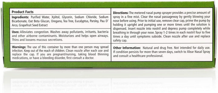 Rescue Natural Nasal Spray with Xylitol, Oregano and Tea Tree (Pack of 2)