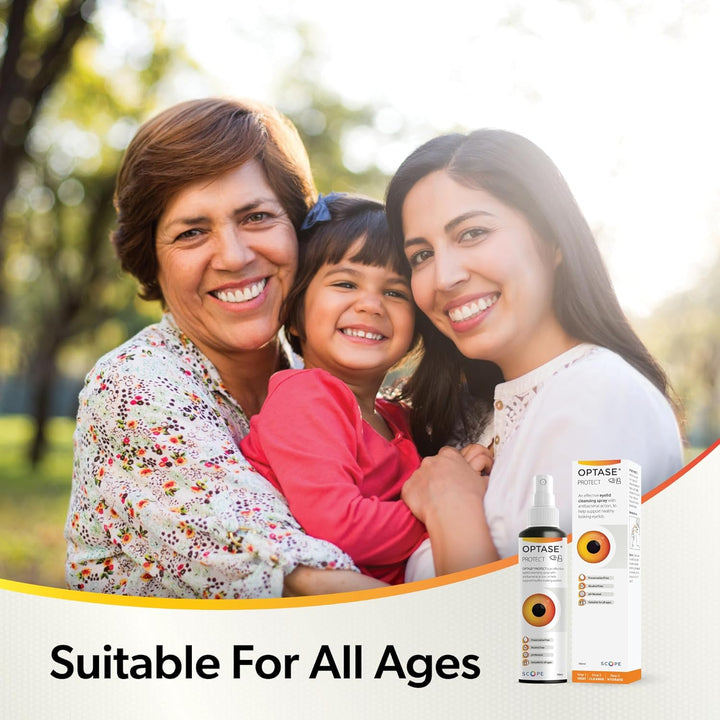 Protect Antibacterial Cleansing Eye Spray – for Daily Protection against Bacteria Overgrowth on Eyelids and Surrounding Skin - Preservative Free - 250 Applications