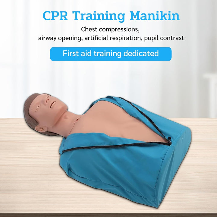 CPR Training Manikin, Professional Adult First Aid Resuscitation Manikin Teaching Aid, Rubber Half Body CPR Mannequin Dummy for Teaching Training