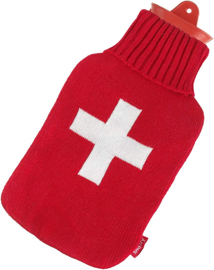 ® Hot Water Bottle with Soft and Cuddly Cover XXL with 2 Litre Volume for Long-Lasting Warmth; 100% Natural Rubber. (Without Cover)