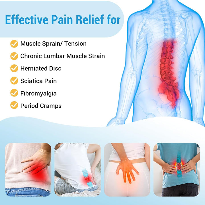 9X47Inch Microwavable Heating Pad for Back Pain Relief and Cramps, 2.5LB Microwave Wheat Bag Wearables Moist Heat Therapy Gifts for Sciatica, Waist, Stomach, Hip, Muscle Aches, Warm Compress