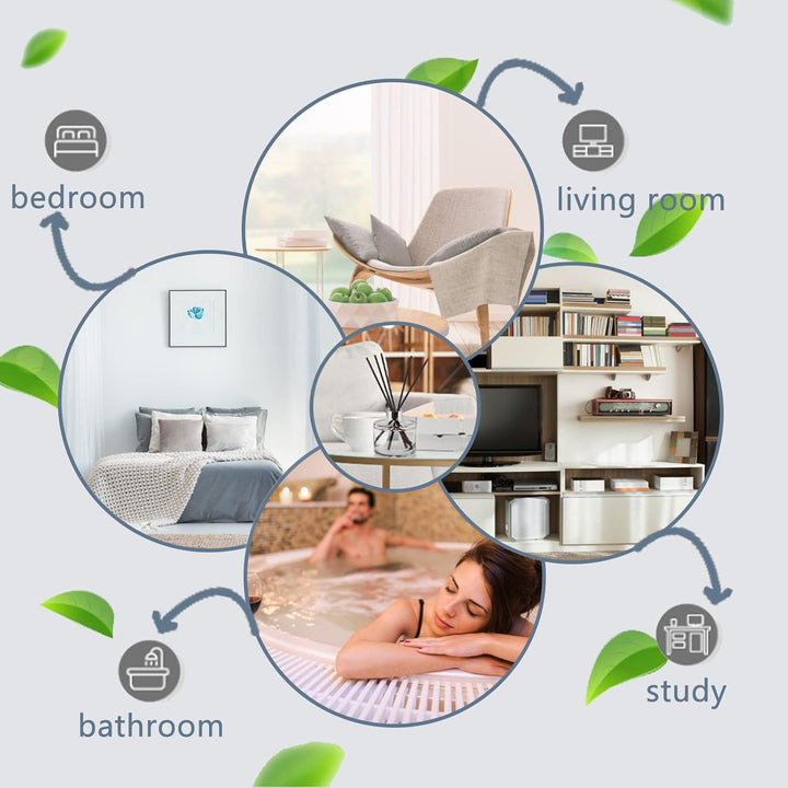 50Pcs Diffuser Sticks - Black Rattan Reed Diffusers for Essential Oils (7.5/19Cm)