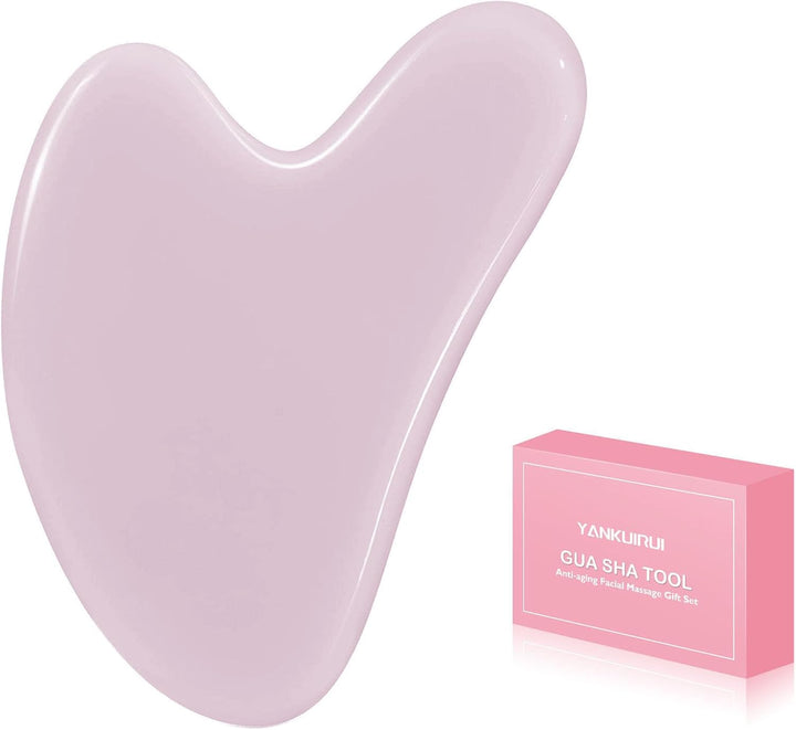 Stainless Steel Gua Sha Facial Tools, Guasha Board for SPA Acupuncture, Metal Gua Sha for Body Face Neck and Eye, Skin Care Gift for Woman (Silver)