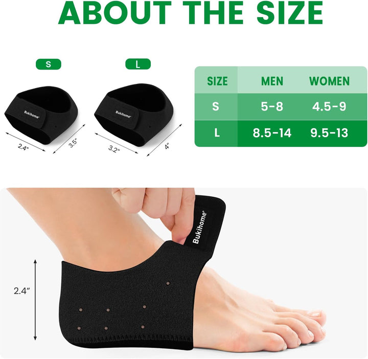 Plantar Fasciitis Gel Heel Protectors -  Heel Cups for Women Men Heels Spur Pain Relief - Heel Inserts Pads for Achilles Tendinitis Dry Cracked Heel Support Cushion, Small, UK Size 4-7