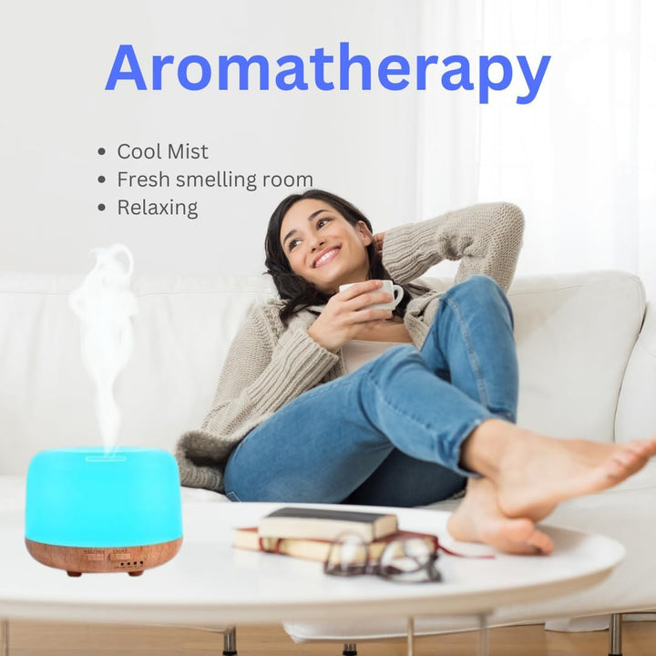 Essential Oil Diffuser 300ML Aromatherapy Ultrasonic Air Vapouriser Oil Diffusers Humidifier Scented Fragrance with Remote, Mist Modes, Automatic off and 7 LED Lights for Home Office Sleep