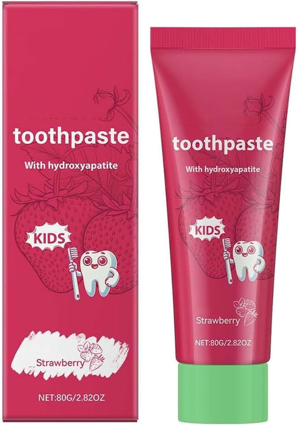 Kids Hydroxyapatite Toothpaste,Probiotic Teeth Whitening Toothpaste,Strawberry Enamel Protection for Children 2+