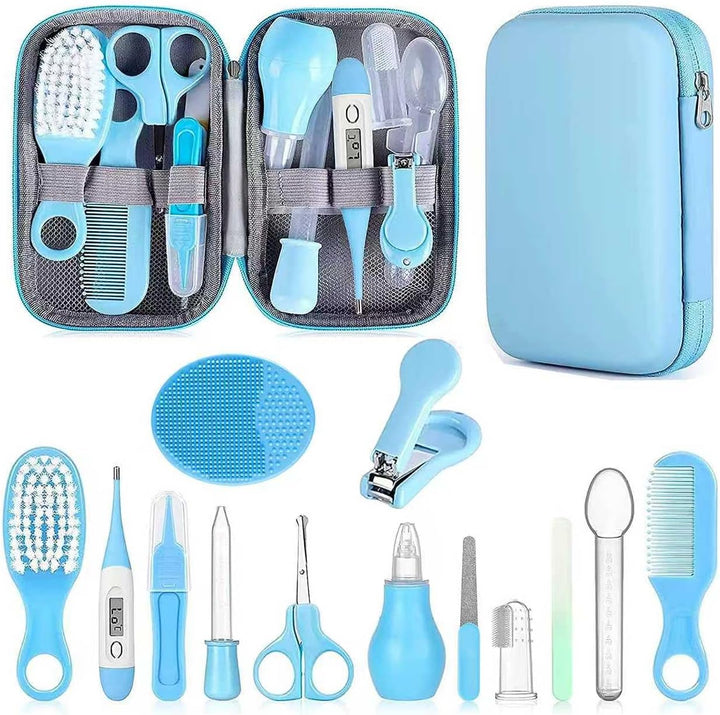 Infant Safety Care Set with Hair Brush Comb Nail Clipper, Baby Essentials Kit for Newborn Girls Boys (Pink)