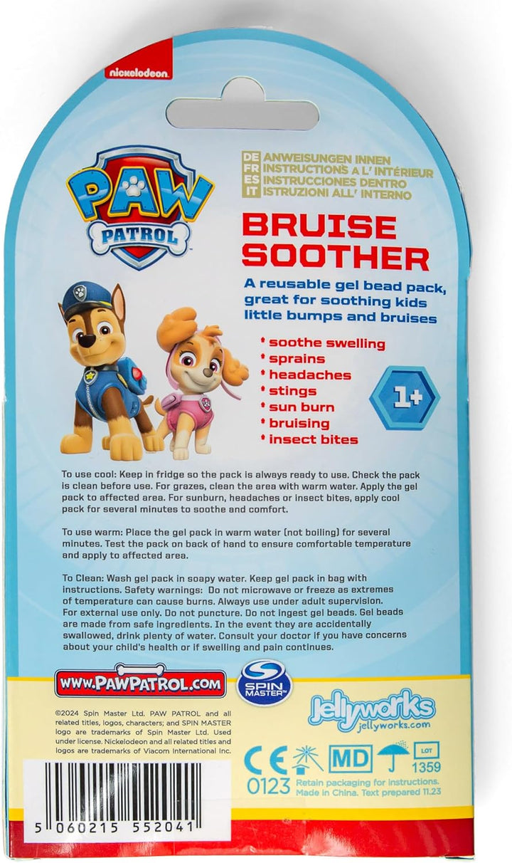 Paw Patrol Children’S Bruise Soother | Cooling Gel Pack/Ice Pack for Bumps and Bruises | Re-Usable | Cold Pack & Warm Use | Soothing, Marshall Brings Smiles Back Fast! | Made by