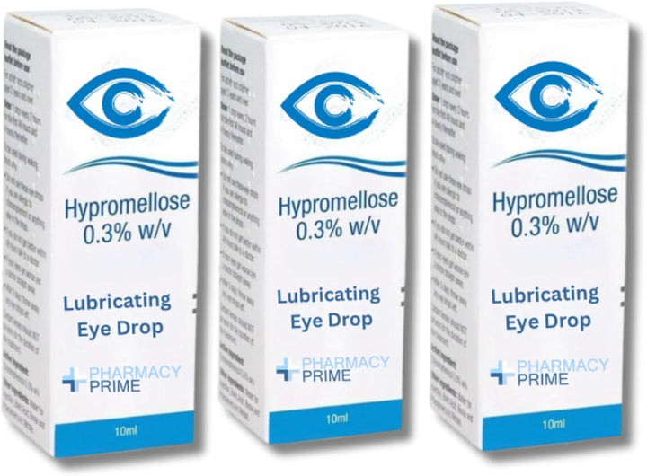 Hypre Mellose Eye Drops 0.3% - 10Ml | 3 Pack for Dry Eyes Relief and Moisturising Eye Drops - 10Ml X 3