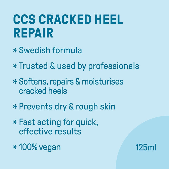 Cracked Heel Repair Cream- Visible Results in 3 Days for Heels and Very Dry Feet, Contains 25% Urea Lactic Acid, Clinically Tested, 125 Ml