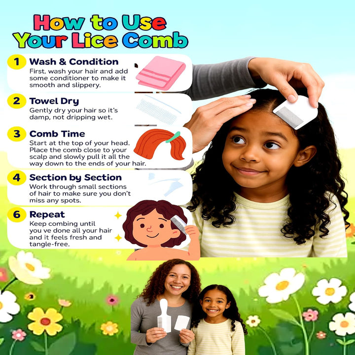 Vosene Head Lice Repellent Bundle Kit | 3-In-1 Head Lice Repellent Shampoo (250Ml) | Conditioning Defence Spray (150Ml) | Lice Comb with & without Handle 2PC, Natural Head Lice Treatment for Children