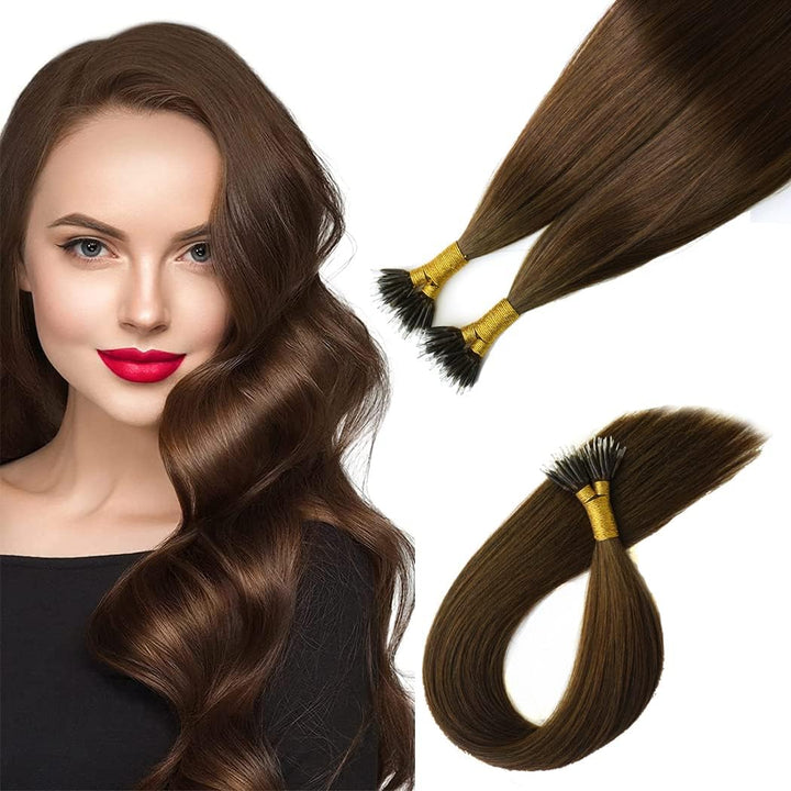 1000 Nano Rings - 3Mm Silicone Lined Hair Extension Beads - Dark Brown