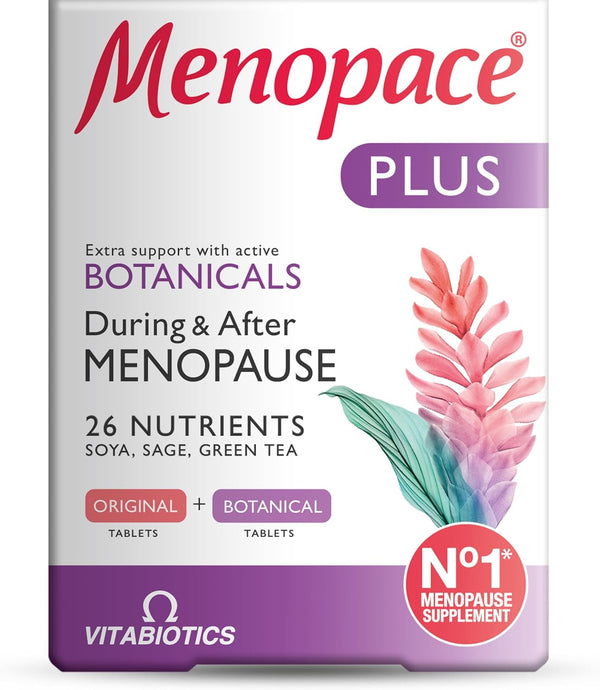 plus by  - Extra Menopause & Perimenopause Support with Sage & SOYA Isoflavones - Uk'S No.1 Menopause Supplement Brand