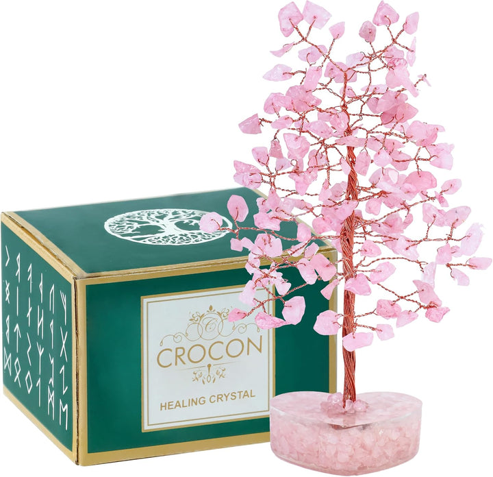 7 Chakra Healing Crystal Tree of Life Handmade Feng Shui Crystal Tree for Good Luck Positive Energy Wealth Reiki Healing Gifts for Women and Mum Birthday Home Decor & House Warming Gift