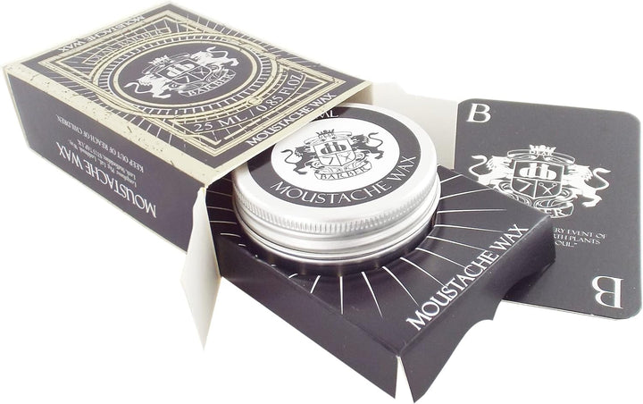 MOUSTACHE WAX, 25Ml – Strong Hold, Flexible Easy Styling, Protects Skin and Conditions with Jojoba & Oat Oil, Long-Lasting Tame & Shape