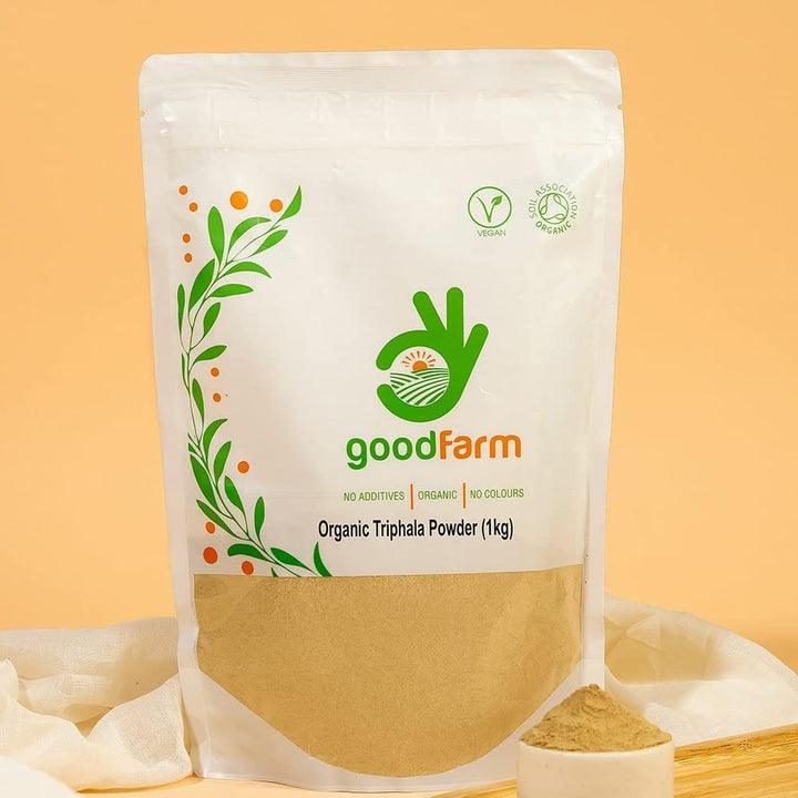 Organic Triphala Powder 1000G - Certified Organic, Premium Quality | Ayurveda | Vegan | Excellent for Digestion & Detox