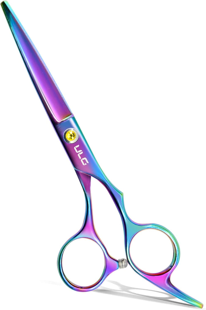 Hair Cutting Scissors Shears, Professional Barber  6.5 Inch Hairdressing Scissor Salon Razor Edge Hair Cutting Shear Japanese Stainless Steel with Detachable Finger Inserts