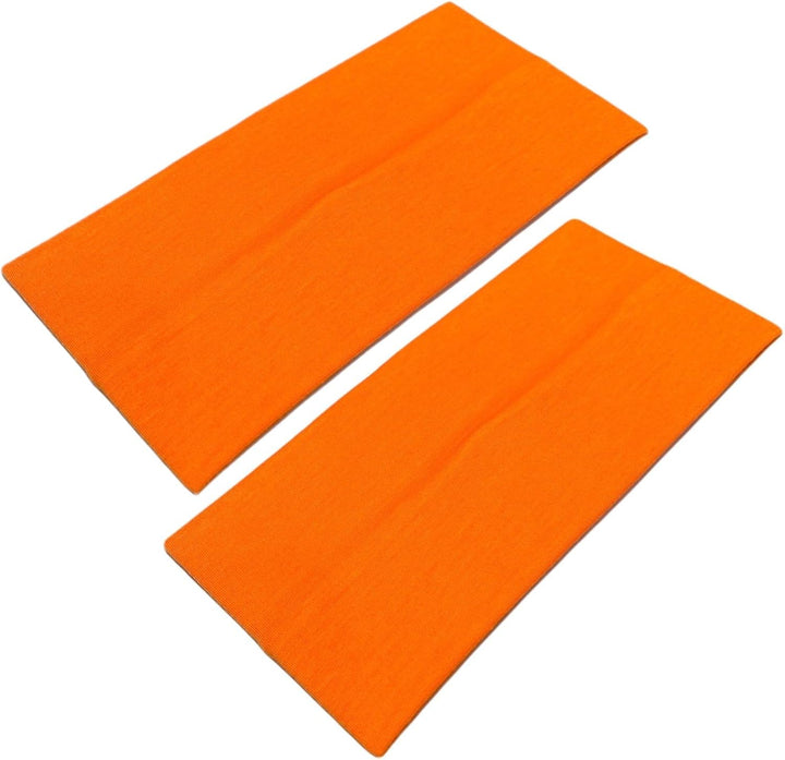 Extra Wide Headbands 11Cm Plain Stretchy Kylie Head Band 2 Pack Unisex Bandeau Headbands for Women & Men Soft Hairbands Yoga Bandana Headband (Black)